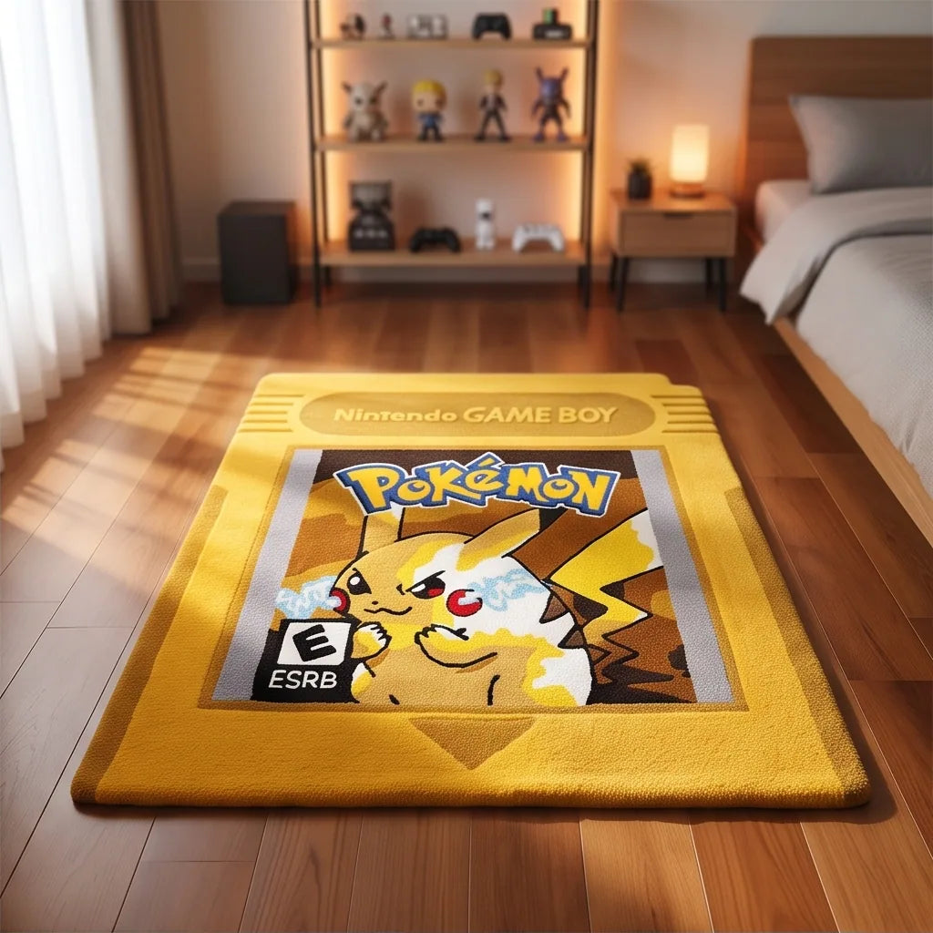 Tapis Peluche Cartouche Pokémon Jaune