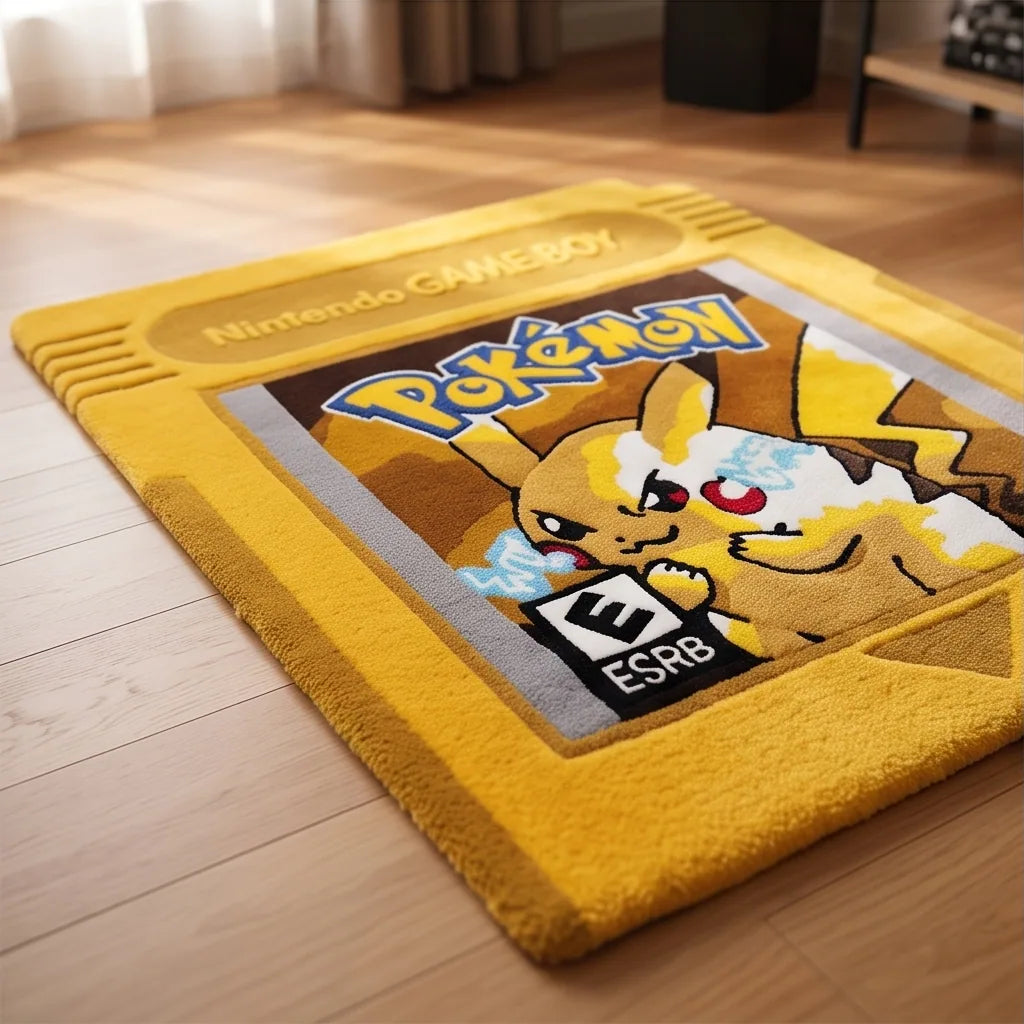 Tapis Peluche Cartouche de Jeu Rétro